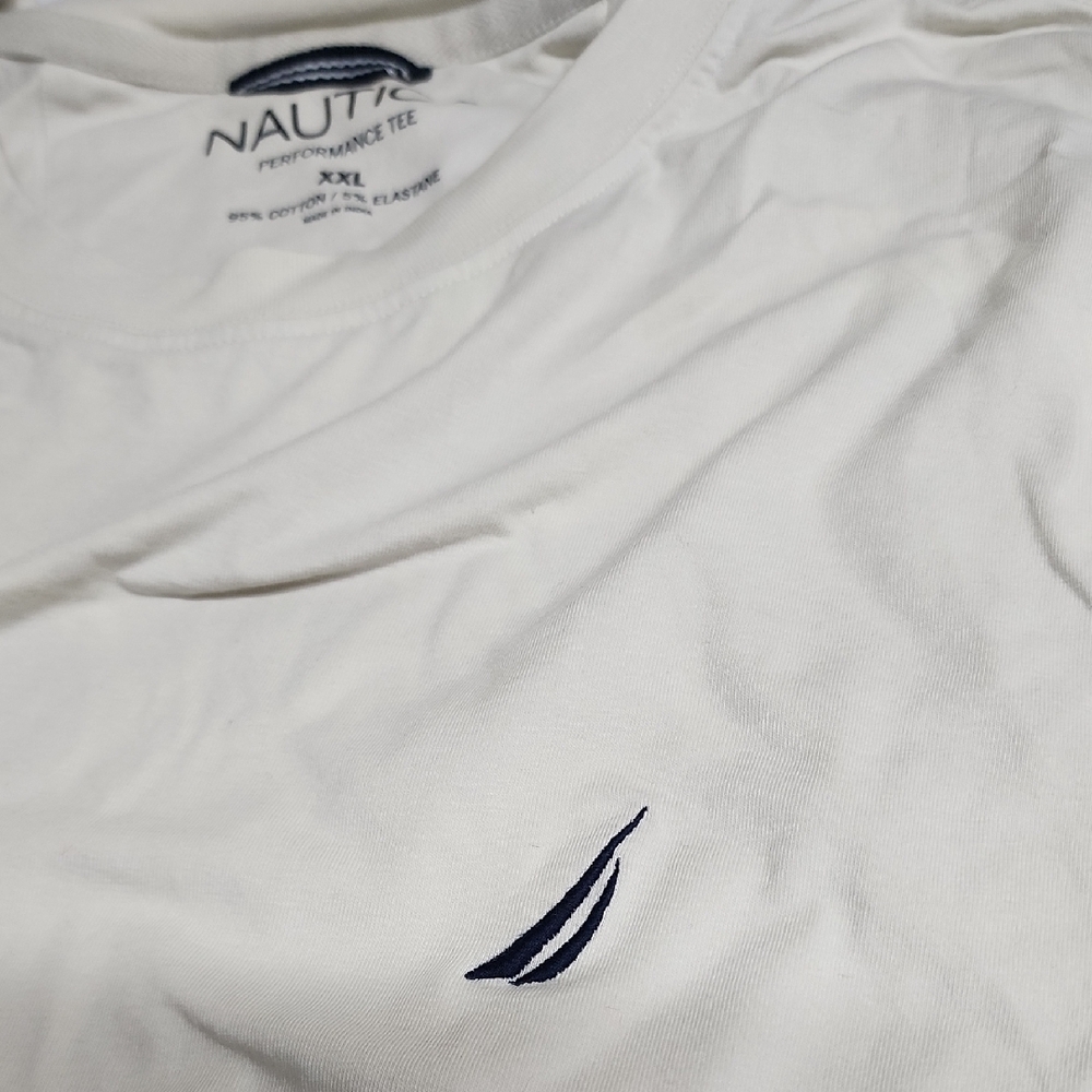 Nautica Cream Performance Tee XXL - Picture 2 of 5